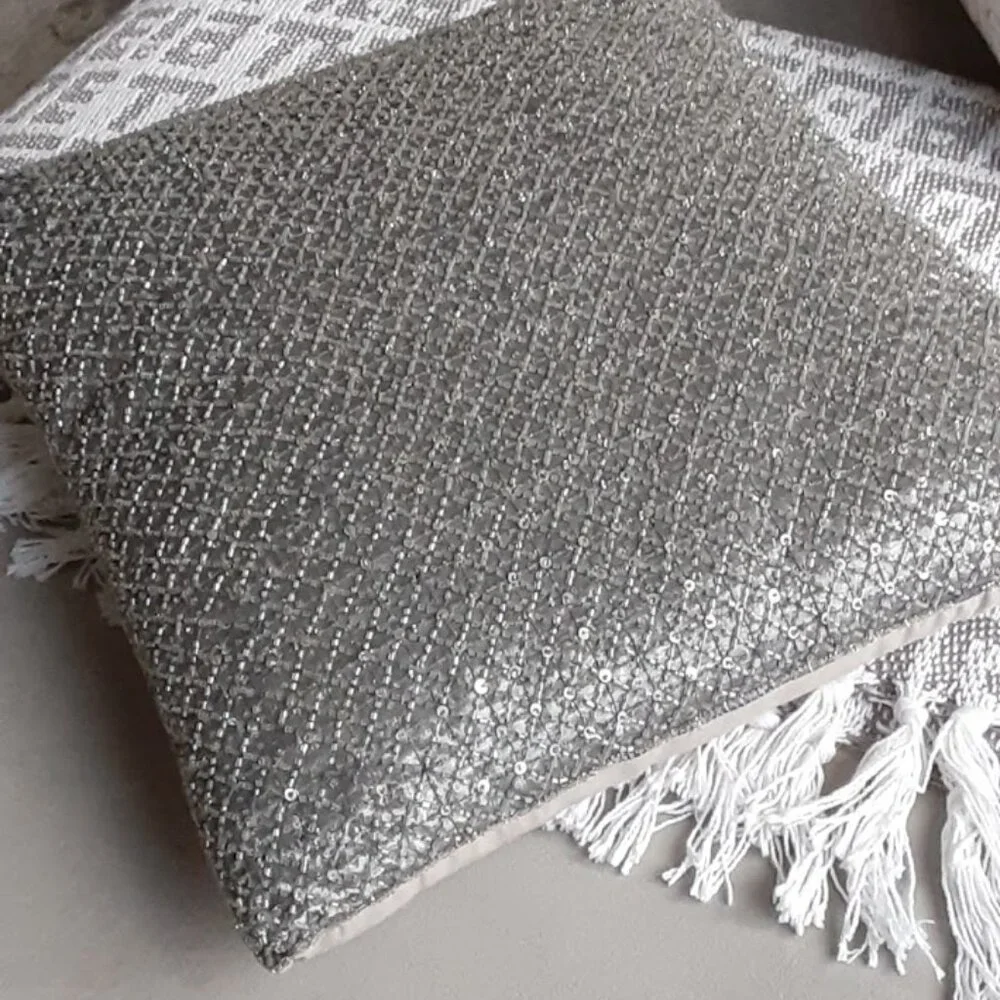 Silver Sequin Pillow 15